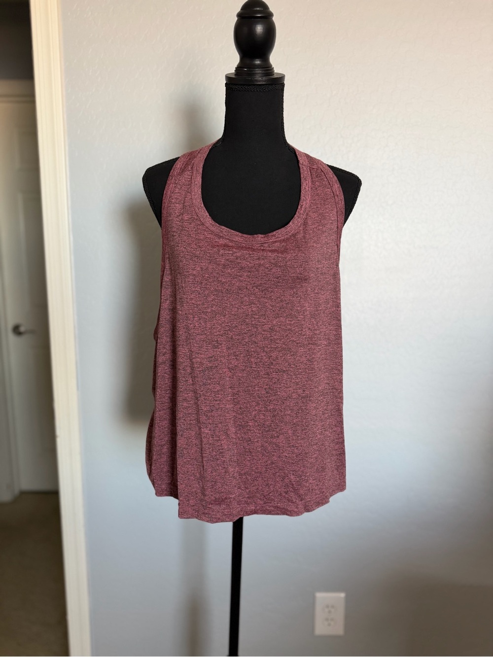 Fabletics Heathered Mauve Racerback Tank